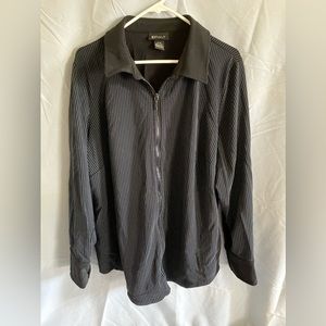 Lane Bryant pinstripe zipper top